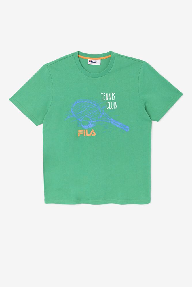 Fila T-Shirt Mens Green - Derzan - Philippines 5497160-WE
